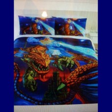 bed set  Coloured Dragon-Size:QUEEN